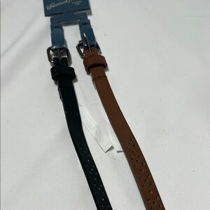 Women’s Black and Tan Women's Belts. Set of 2.